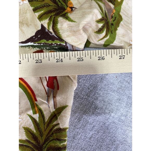 Towncraft Shirt Mens Extra Large Aloha Hawaiian Island Hula Surf Tiki VINTAGE - Picture 6 of 6